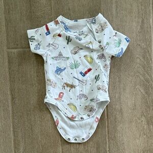 Charming Printed Kids Bodysuit - White